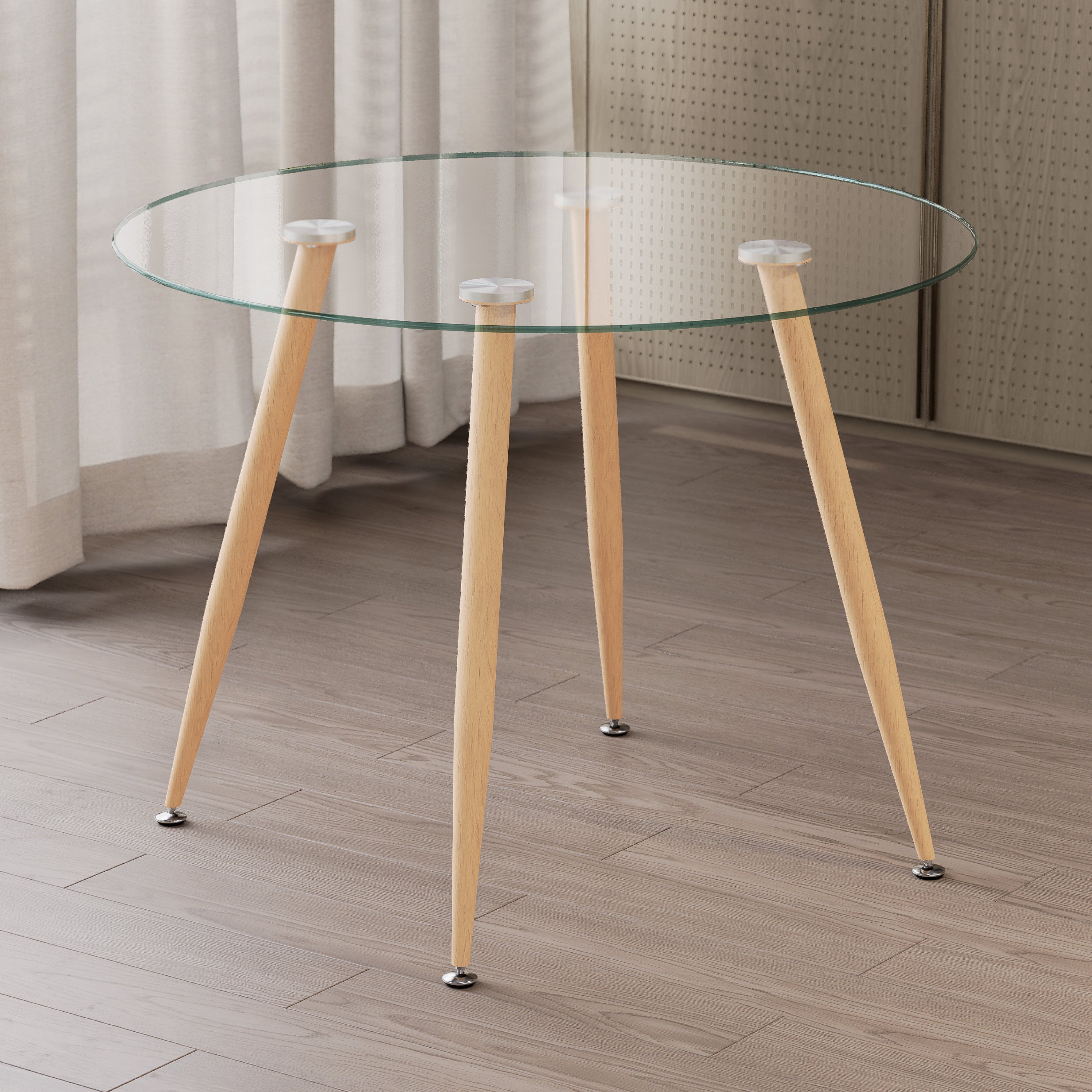 CORIN - Mesa de comedor con tablero de vidrio