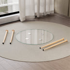 CORIN - Mesa de comedor con tablero de vidrio