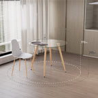 CORIN - Mesa de comedor con tablero de vidrio