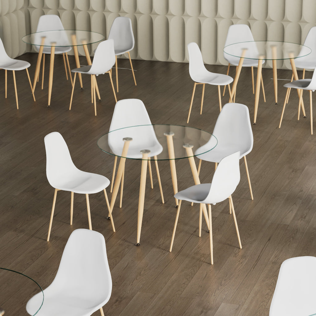 CORIN - Mesa de comedor con tablero de vidrio