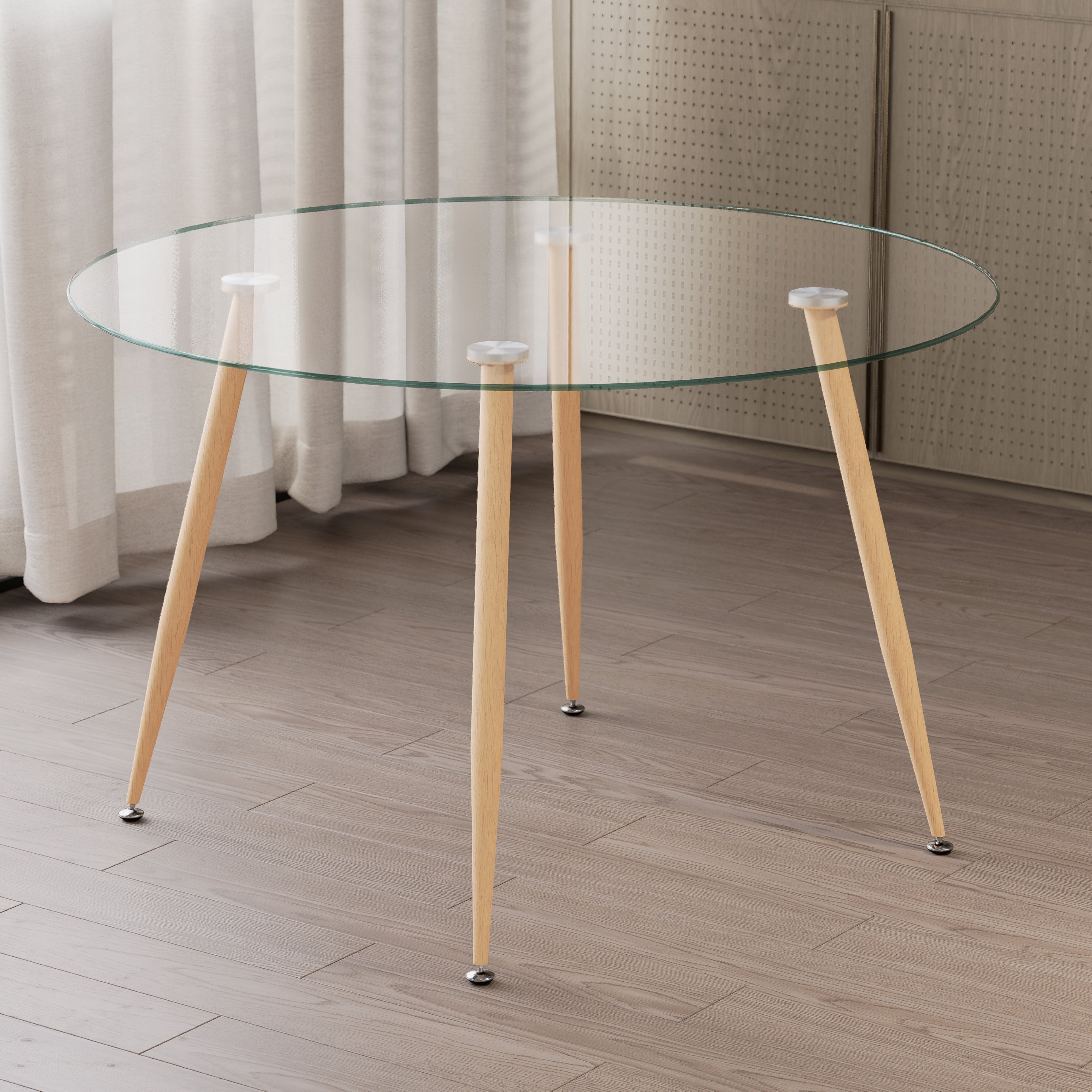CORIN - Mesa de comedor con tablero de vidrio