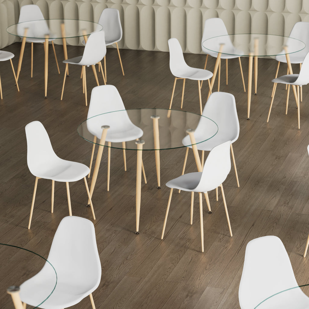 CORIN - Mesa de comedor con tablero de vidrio