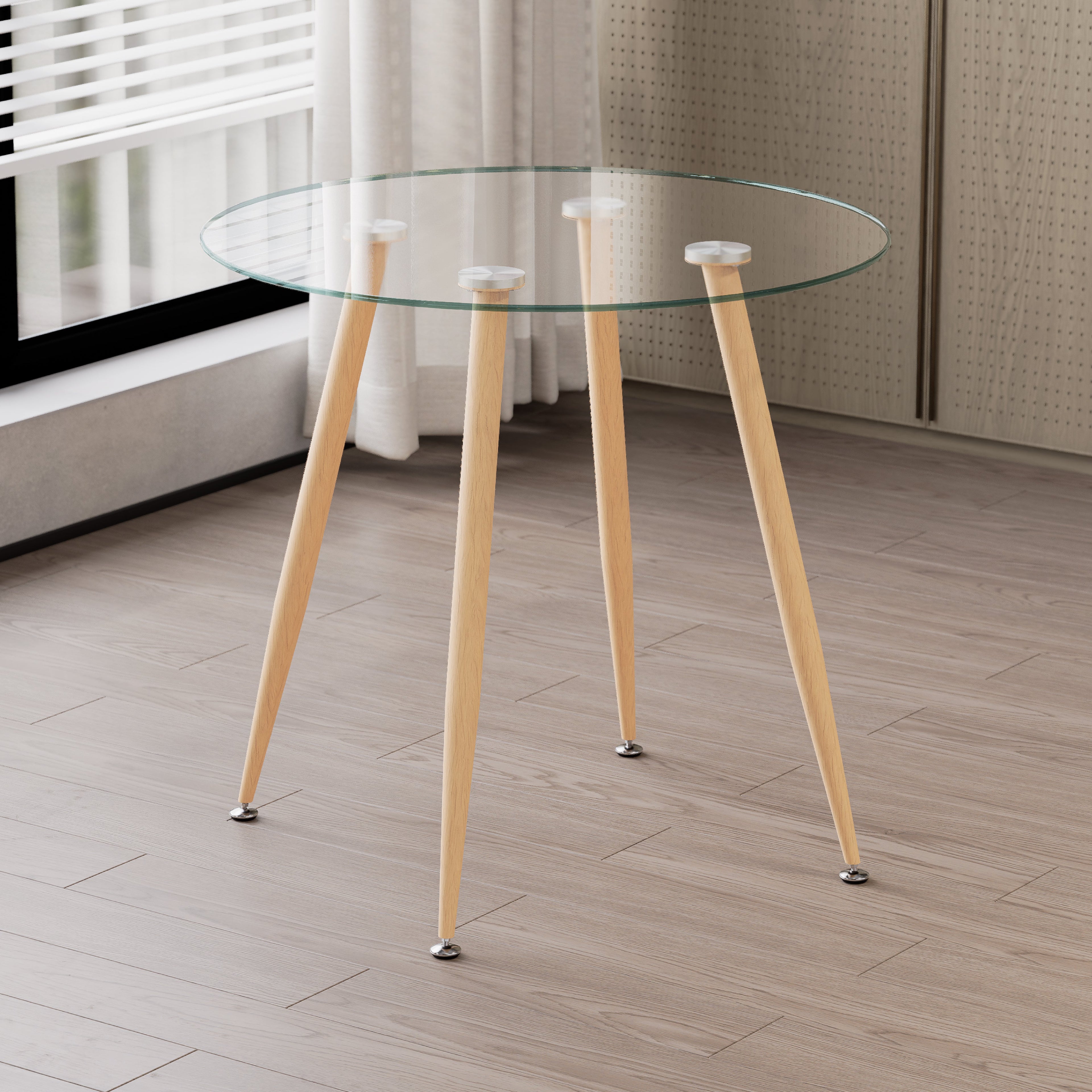 CORIN - Mesa de comedor con tablero de vidrio