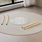 CORIN - Mesa de comedor con tablero de vidrio