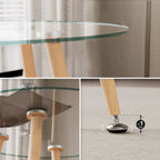 CORIN - Mesa de comedor con tablero de vidrio