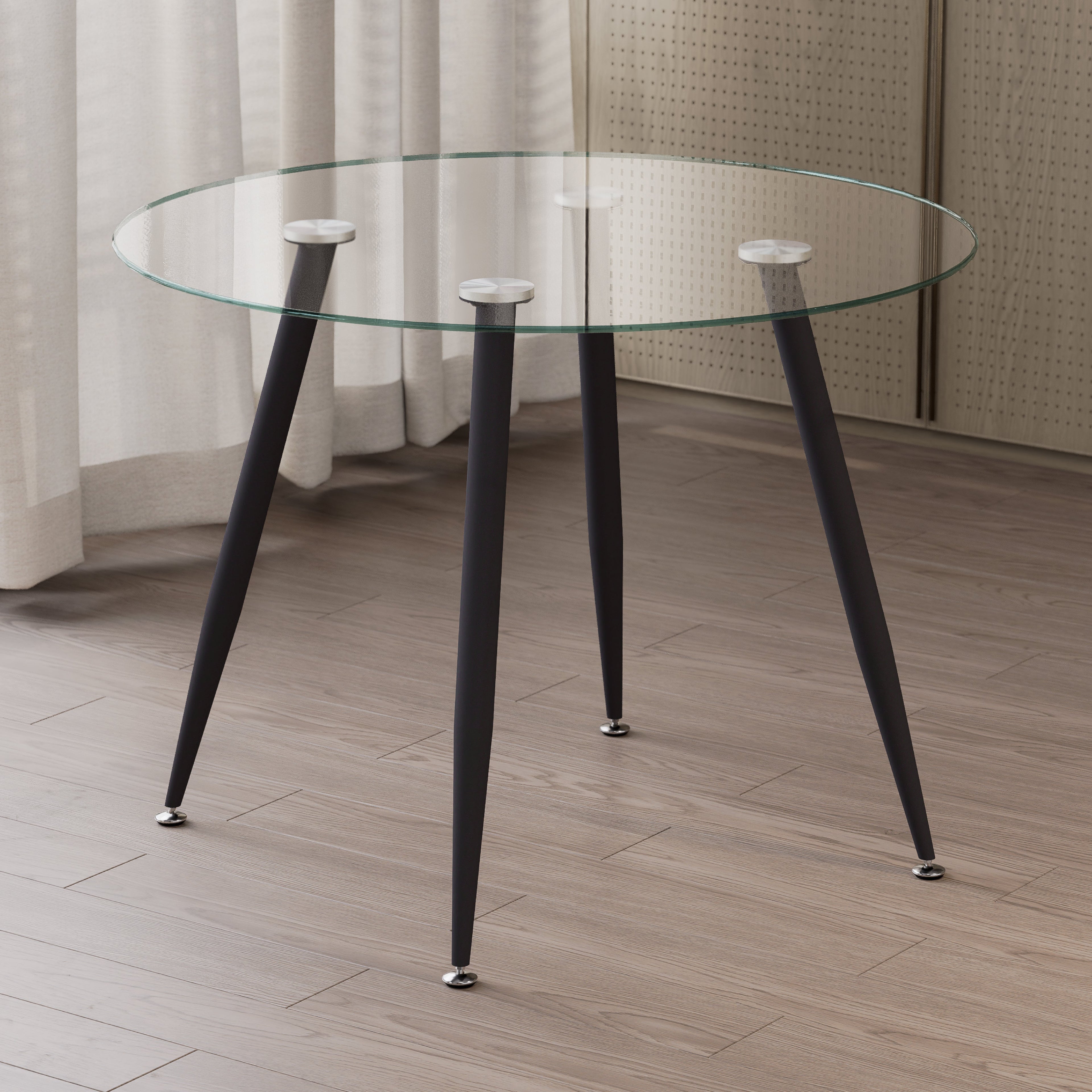 CORIN - Mesa de comedor con tablero de vidrio