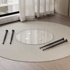 CORIN - Mesa de comedor con tablero de vidrio