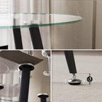 CORIN - Mesa de comedor con tablero de vidrio