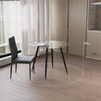 CORIN - Mesa de comedor con tablero de vidrio