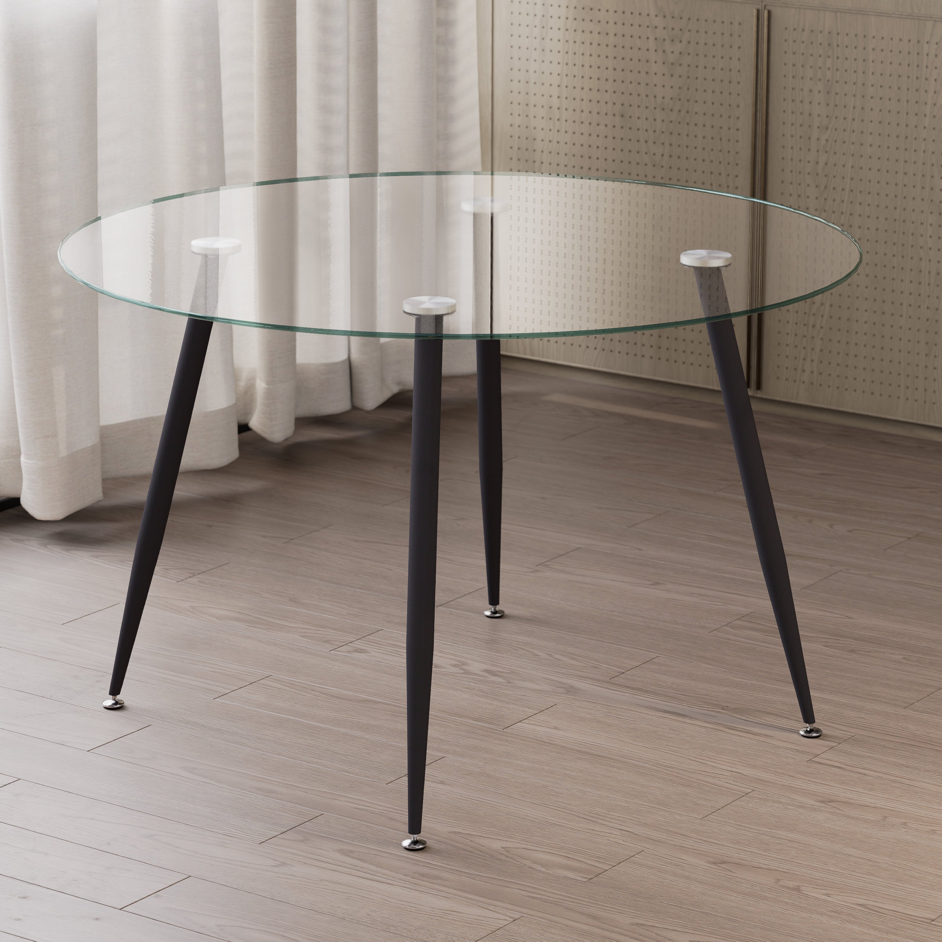 CORIN - Mesa de comedor con tablero de vidrio