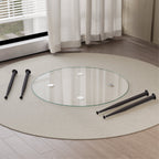 CORIN - Mesa de comedor con tablero de vidrio