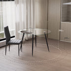 CORIN - Mesa de comedor con tablero de vidrio