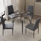CORIN - Mesa de comedor con tablero de vidrio