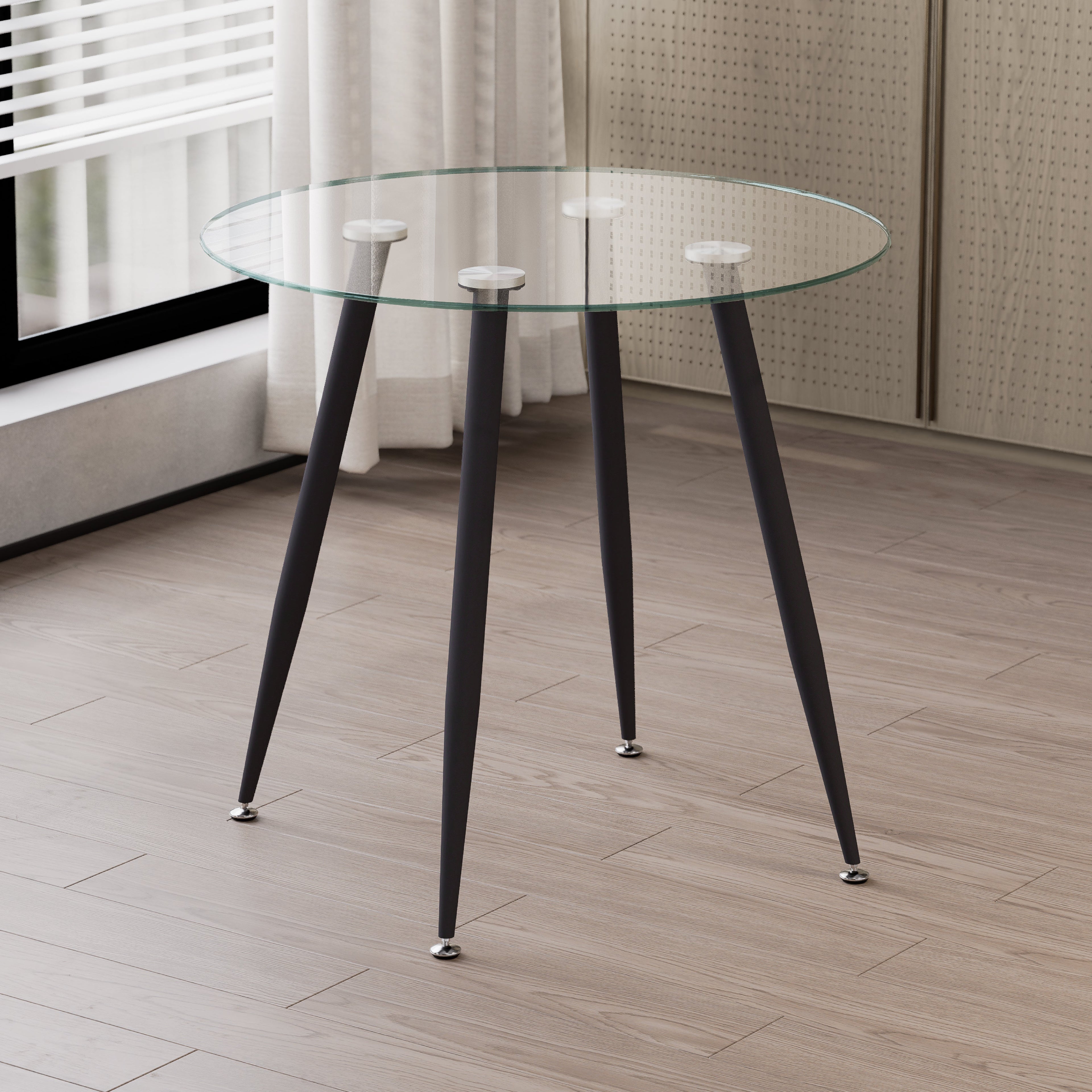 CORIN - Mesa de comedor con tablero de vidrio