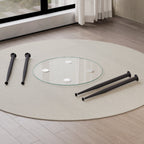 CORIN - Mesa de comedor con tablero de vidrio