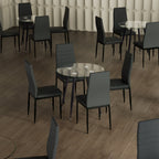 CORIN - Mesa de comedor con tablero de vidrio