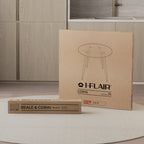 CORIN - Mesa de comedor con tablero de vidrio