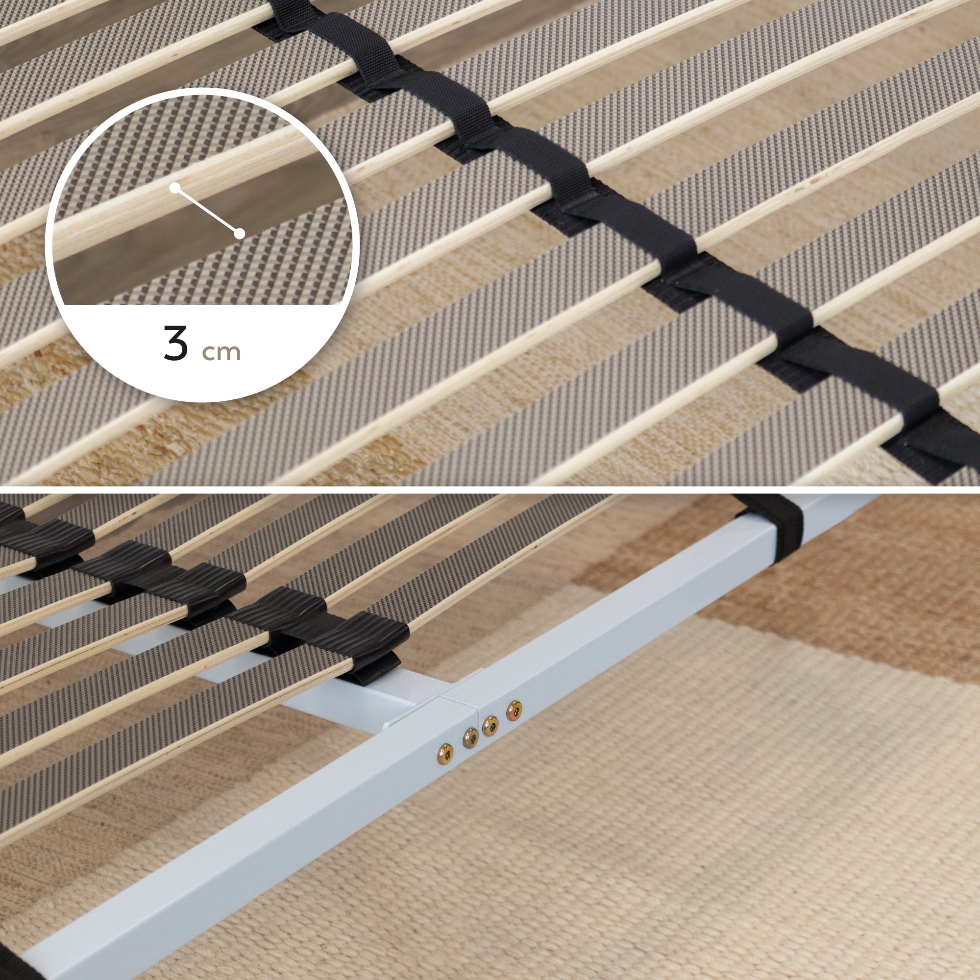 IF02 - Somier ortopédico multiláminas con estructura metálica reforzada - con o sin patas