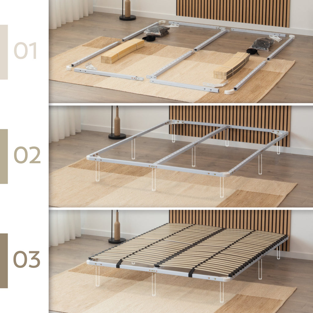 IF02 - Somier ortopédico multiláminas con estructura metálica reforzada - con o sin patas