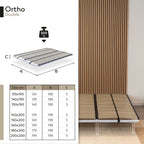 IF02 - Somier ortopédico multiláminas con estructura metálica reforzada - con o sin patas