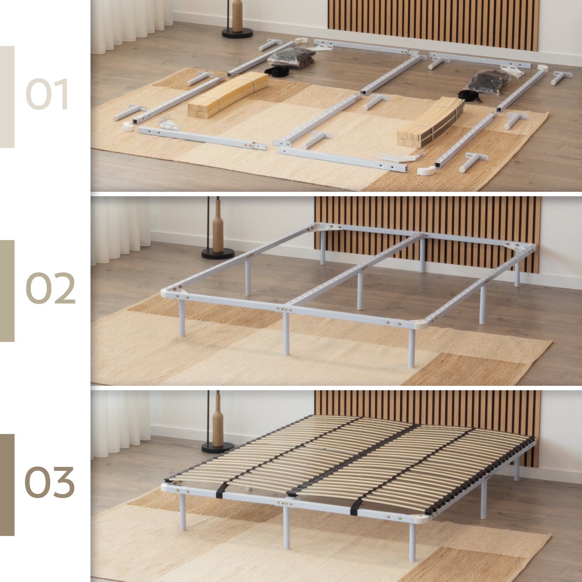 IF02 - Somier ortopédico multiláminas con estructura metálica reforzada - con o sin patas