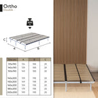 IF02 - Somier ortopédico multiláminas con estructura metálica reforzada - con o sin patas