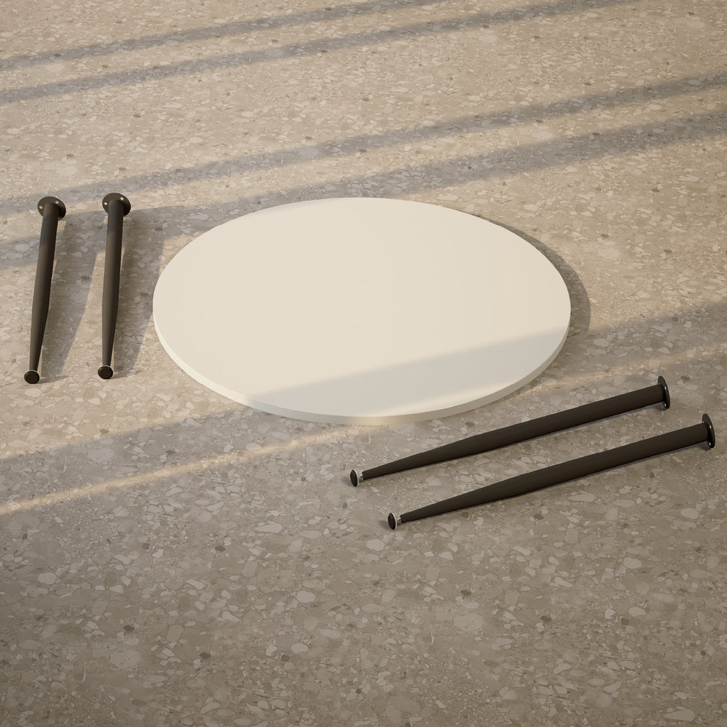 CORIN - Mesa de comedor con tablero de melamina