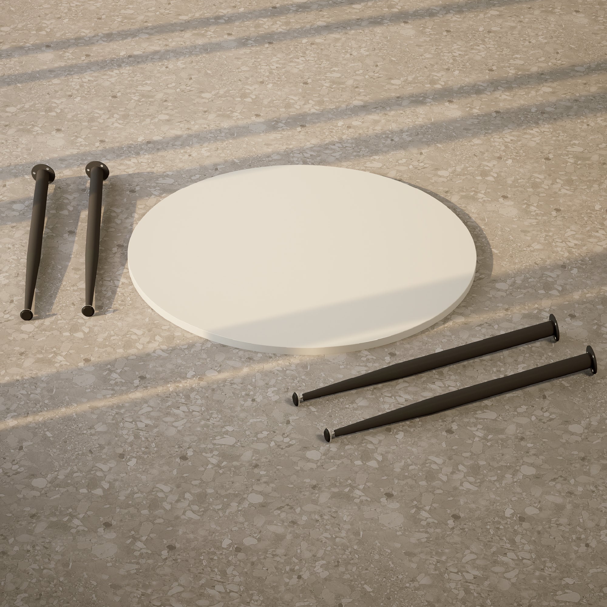 CORIN - Mesa de comedor con tablero de melamina