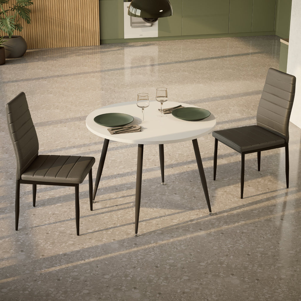 CORIN - Mesa de comedor con tablero de melamina