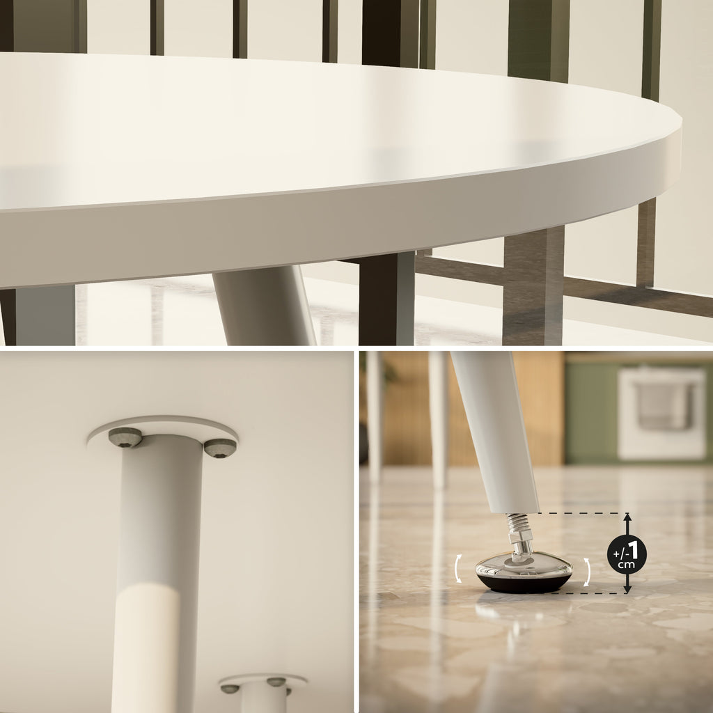 CORIN - Mesa de comedor con tablero de melamina