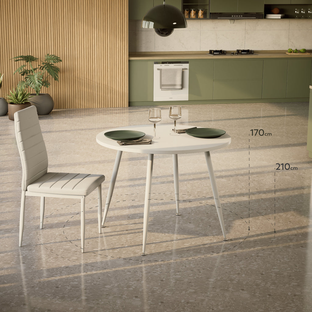 CORIN - Mesa de comedor con tablero de melamina