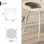 CORIN - Mesa de comedor con tablero de melamina