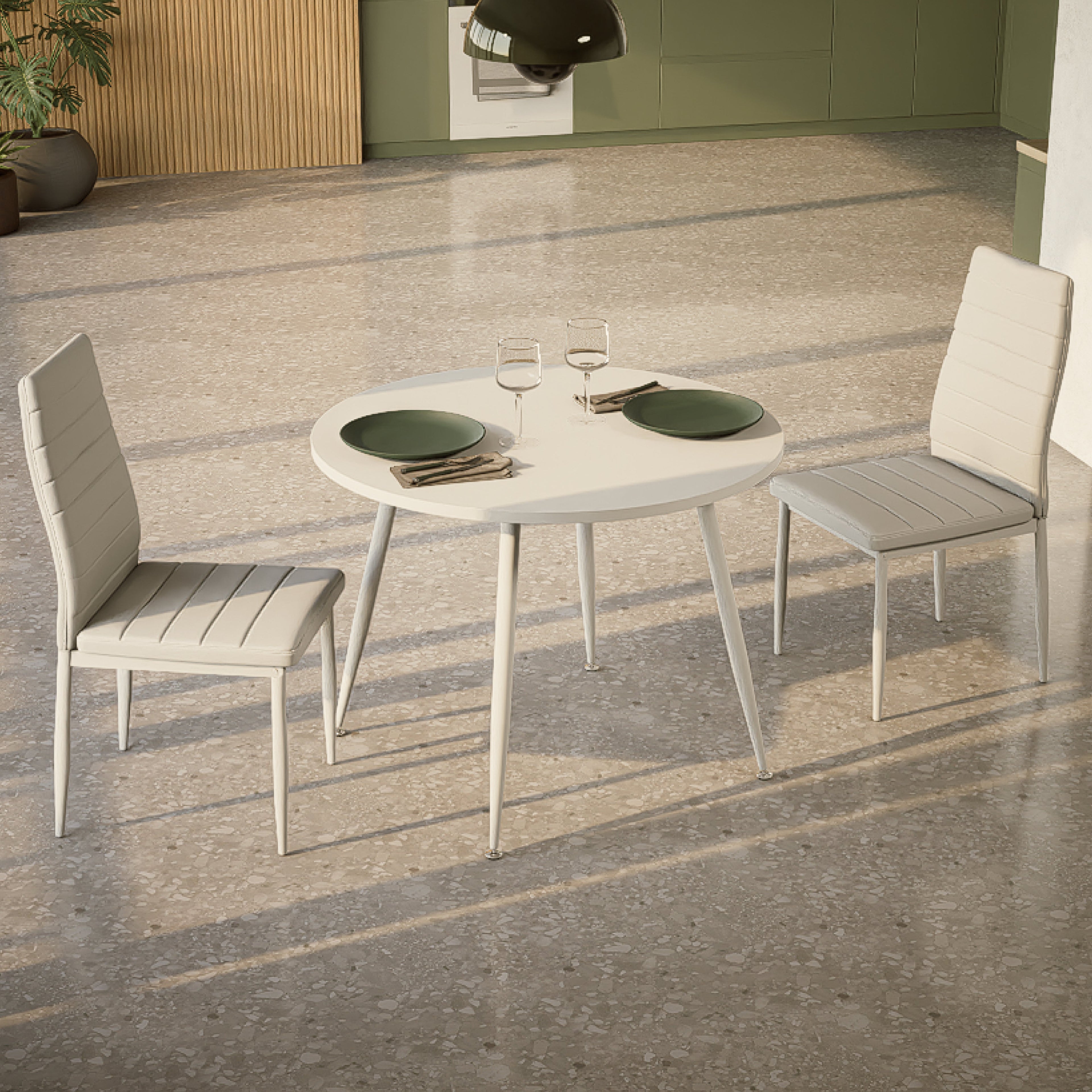 CORIN - Mesa de comedor con tablero de melamina