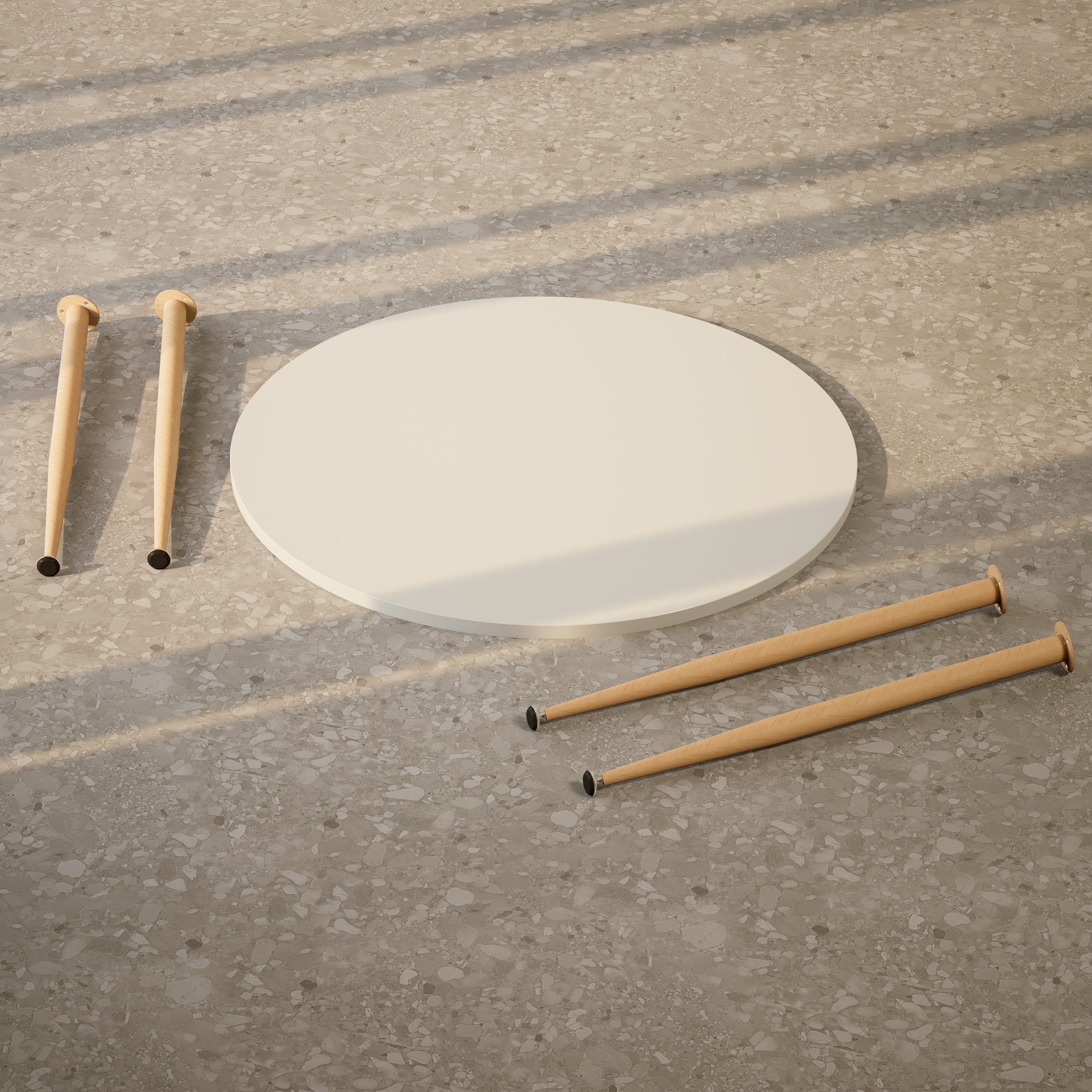 CORIN - Mesa de comedor con tablero de melamina