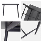 EDWARD - Mesa de bar 110x50x90 cm - estructura metálica robusta, pies antideslizantes, montaje fácil