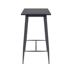 EDWARD - Mesa de bar 110x50x90 cm - estructura metálica robusta, pies antideslizantes, montaje fácil