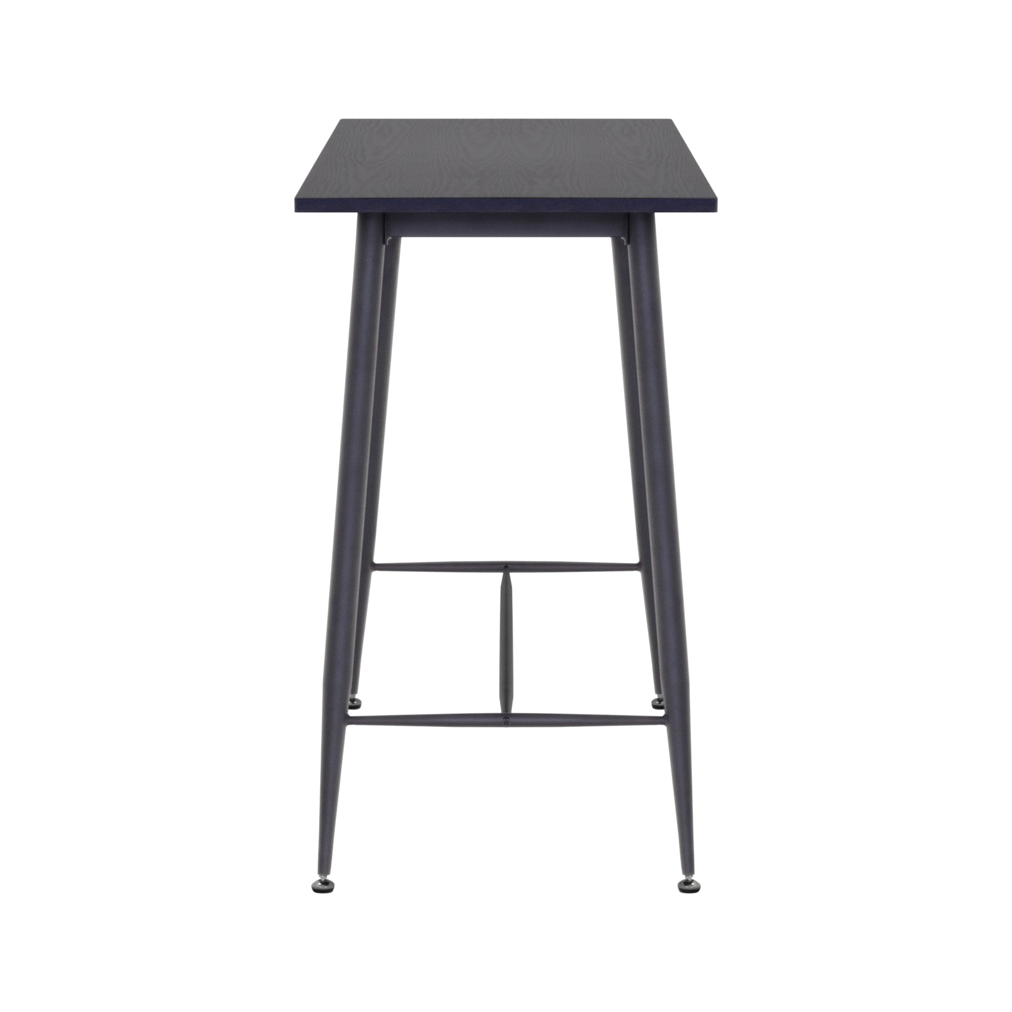 EDWARD - Mesa de bar 110x50x90 cm - estructura metálica robusta, pies antideslizantes, montaje fácil
