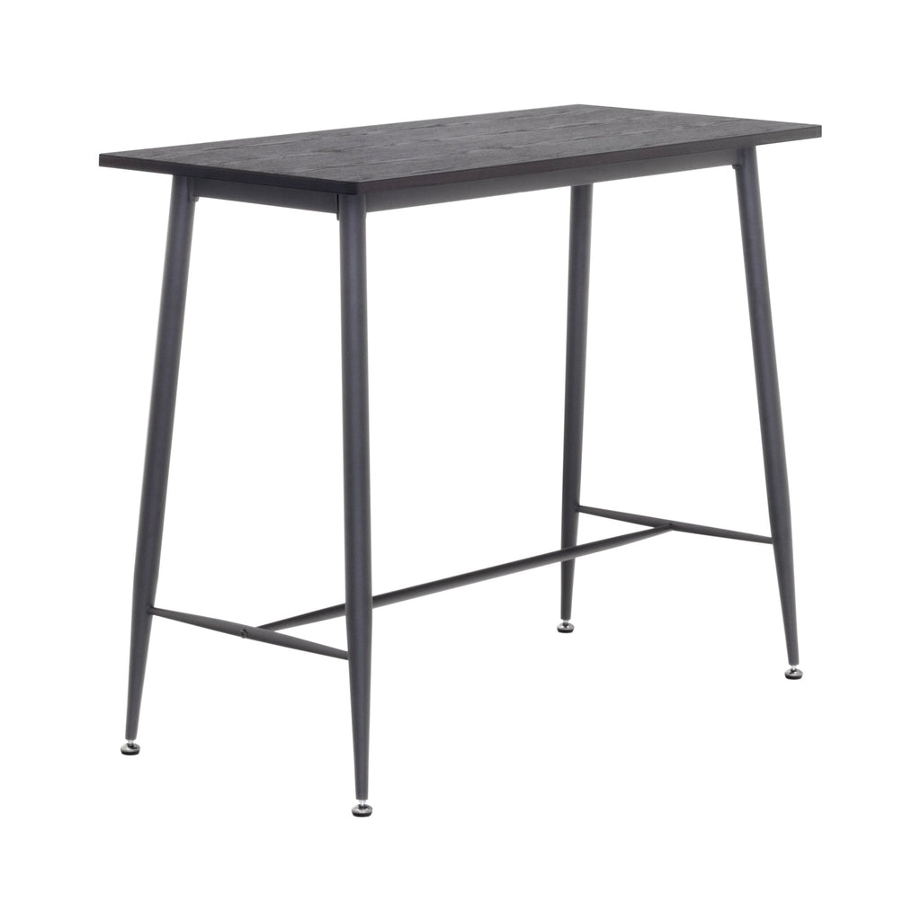 EDWARD - Mesa de bar 110x50x90 cm - estructura metálica robusta, pies antideslizantes, montaje fácil