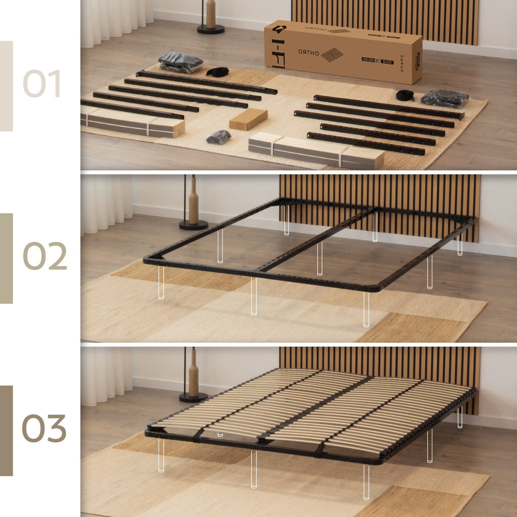 IF02 - Somier ortopédico multiláminas con estructura metálica reforzada - con o sin patas