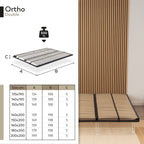 IF02 - Somier ortopédico multiláminas con estructura metálica reforzada - con o sin patas