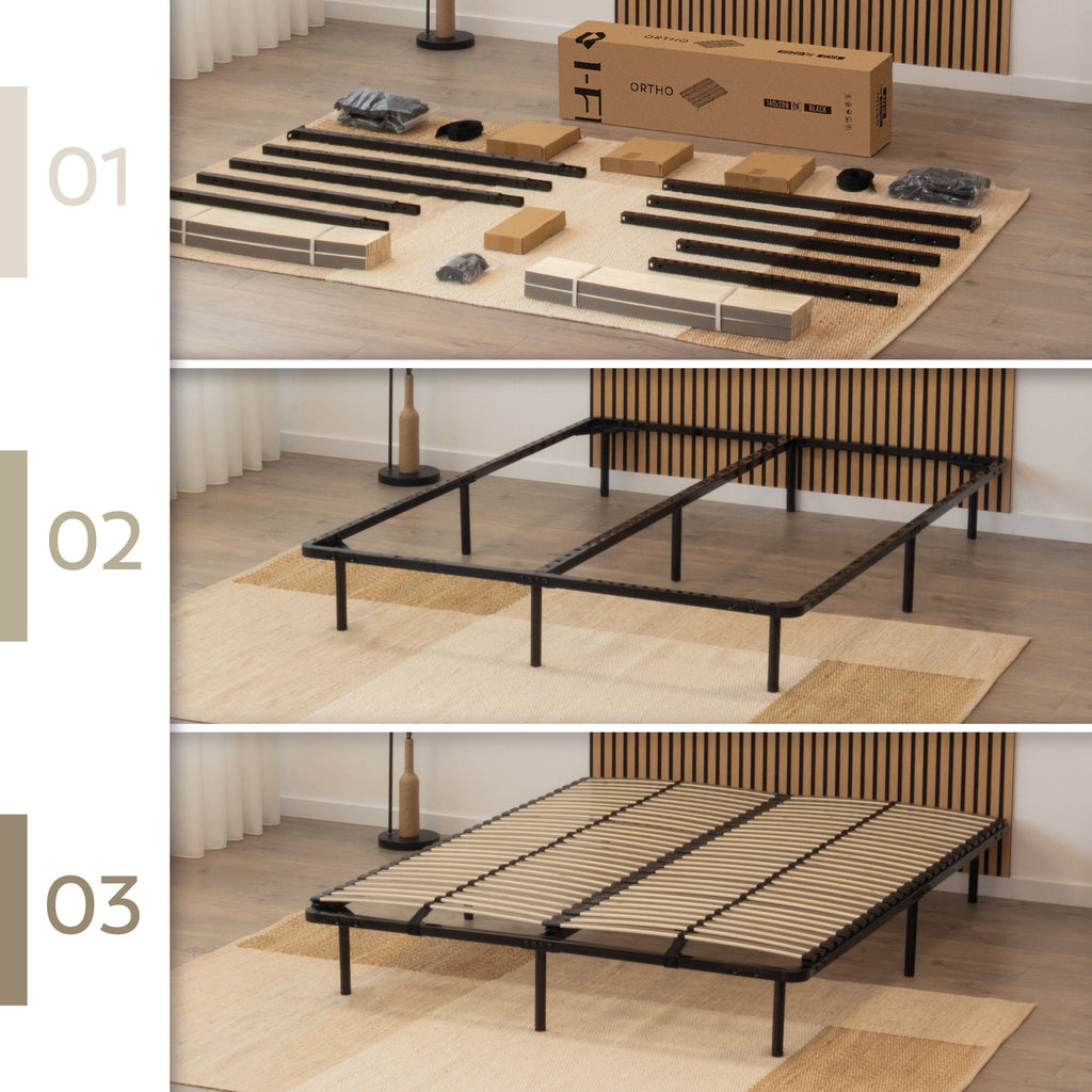 IF02 - Somier ortopédico multiláminas con estructura metálica reforzada - con o sin patas
