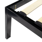 iBase - Letto con struttura metallica e spazio contenitivo di 30 cm in nero e bianco