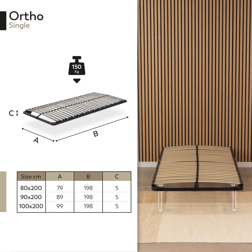 IF02 - Somier ortopédico multiláminas con estructura metálica reforzada - con o sin patas
