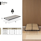 IF02 - Somier ortopédico multiláminas con estructura metálica reforzada - con o sin patas