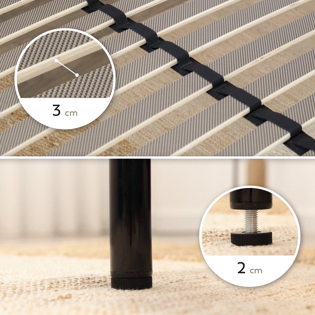 IF02 - Somier ortopédico multiláminas con estructura metálica reforzada - con o sin patas