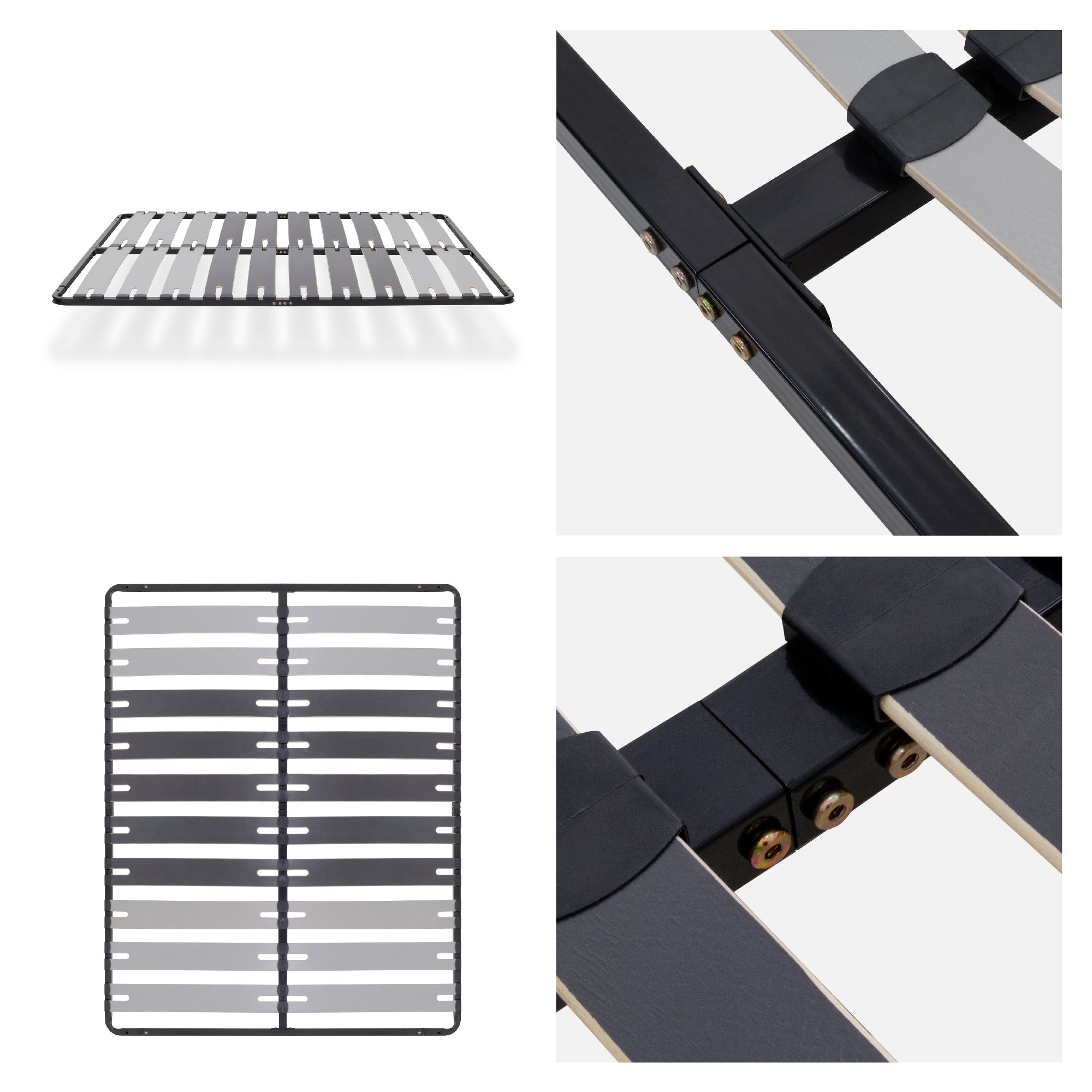 IF35 – Estrado de cama multilâminas com regulação lombar, estrutura metálica anticorrosão - com ou sem pés