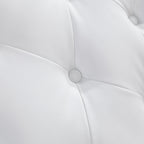 AMOUR – Cama estofada branca ou cinzenta com cabeceira acolchoada, com ou sem cristais