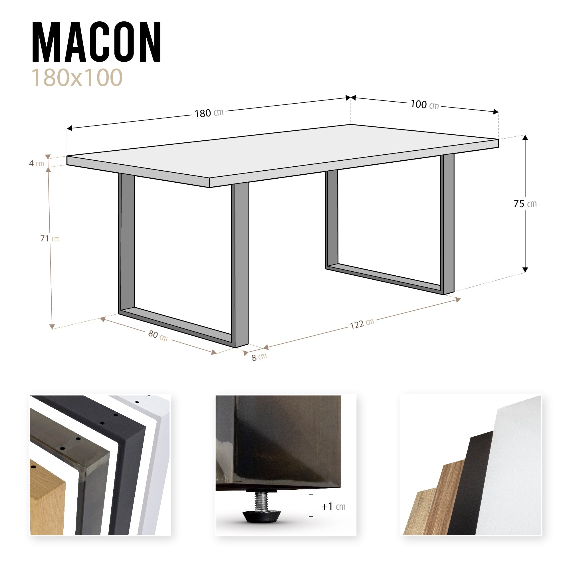 MACON - Mesa de comedor