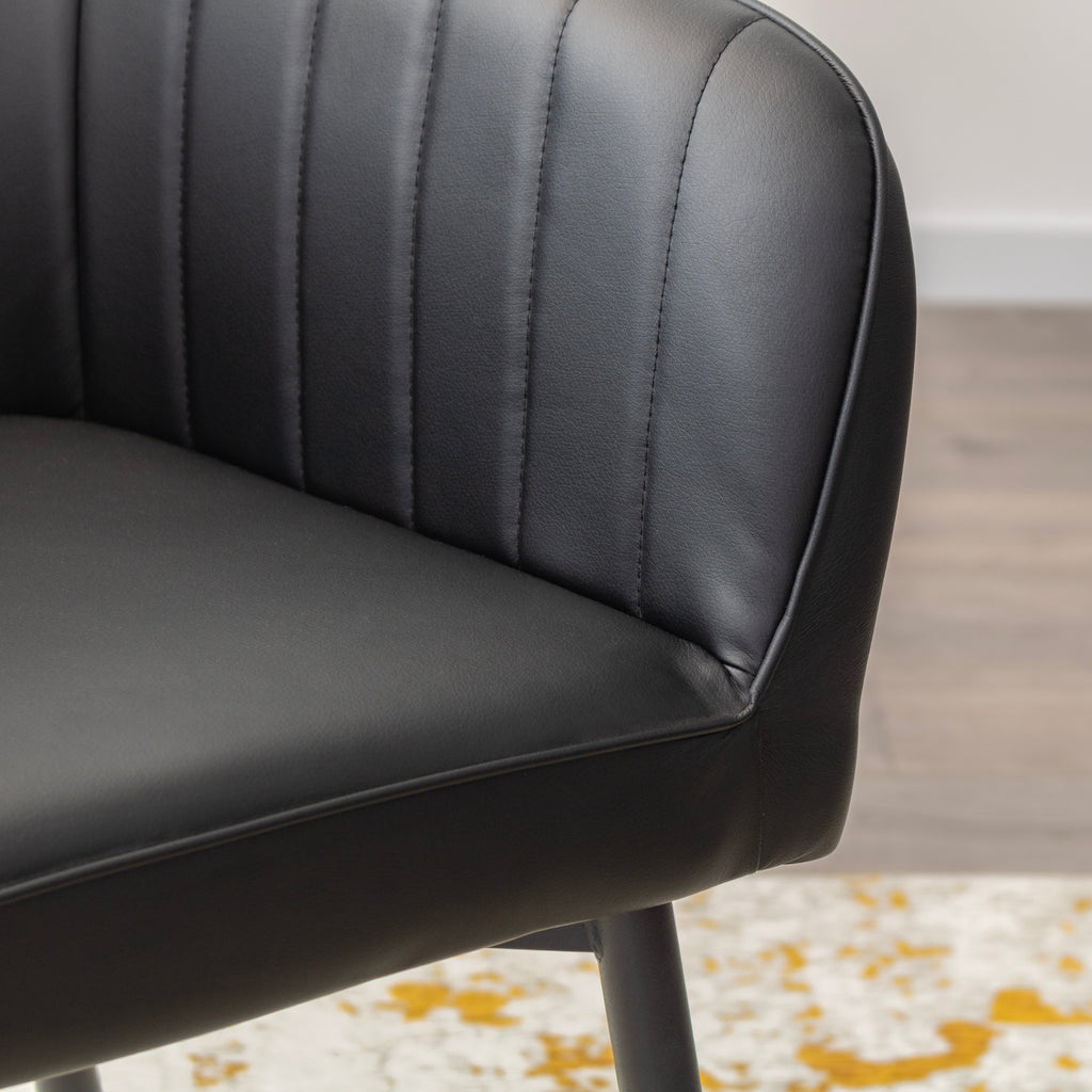 DAHLIA - Conjunto de 2 sillas de comedor en tejido PU o terciopelo