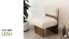 Leah – Cadeirão Acolchoado com Espuma de Alta Densidade 40 kg/m³, Estrutura em Madeira de Bétula, Design Escandinavo, 60x60x75 cm